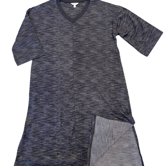 Secret Treasures Nightgown Lounge Dress Gray V-Neck 3/4 Sleeve Midi Split XL - Picture 1 of 6